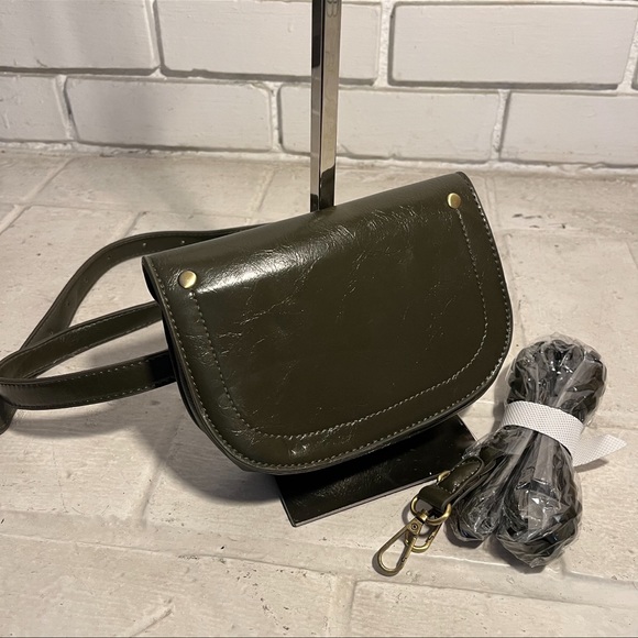 Anthropologie Green Belt Bag with Crossbody Strap - Picture 1 of 10